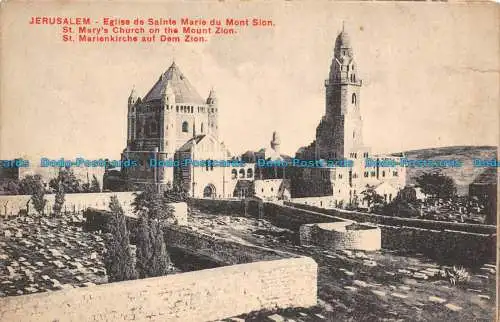 R124002 Jerusalem. Marienkirche auf dem Berg Zion