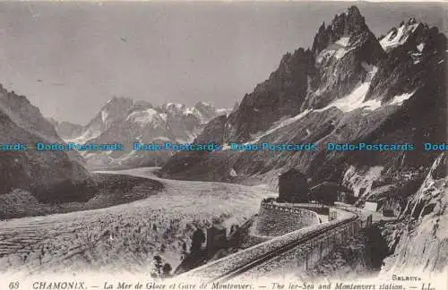 R124159 Chamonix. Das Eismeer und die Montenvers Station. LL. Nr 63