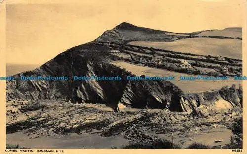 R125123 Combe Martin. Hangman Hill. Photochrom. Nr V6484. 1955