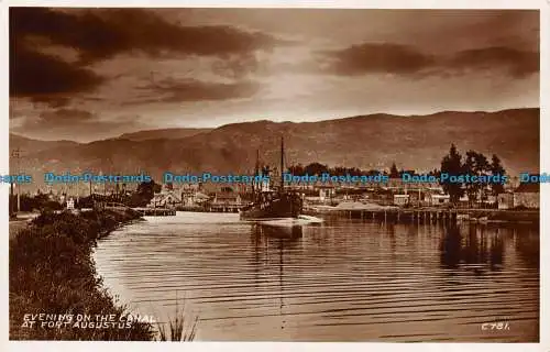 R125329 Abend auf dem Kanal bei Fort Augustus. RP