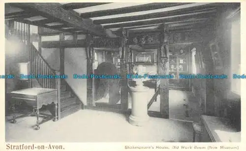 R125518 Stratford auf Avon. Shakespeares House. Altes Arbeitszimmer