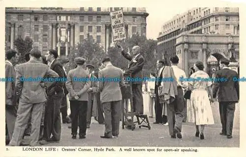 R125849 London Life. Orators Corner Hyde Park. Charles Skilton