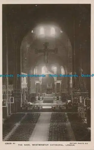 R125991 Das Kirchenschiff. Westminster Cathedral. London. Drehbar. RP