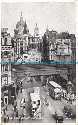 R142068 St. Pauls und Ludgate Hill. London. Valentinstag. Silber. 1939