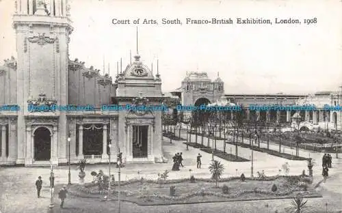 R140689 Court of Arts. Süden. Franco British Exhibition. London. 1908. Valentine