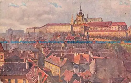 R142944 Praha. Prag. Panorama von Hradschin. F. J. Jedlicka. F. G. P. F. Jelinka
