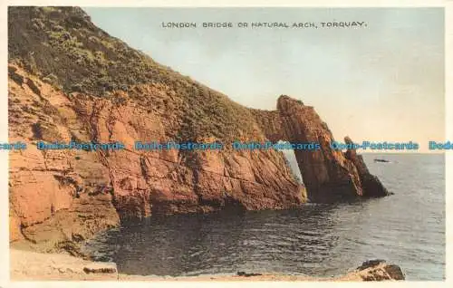 R141364 London Bridge oder Naturbogen. Torquay. Dennis. Aqua Gravure Serie