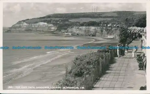 R143105 The Cliff Path. Sandown mit Blick in Shanklin. I. W. Nigh. Nr 4947. RP. 19