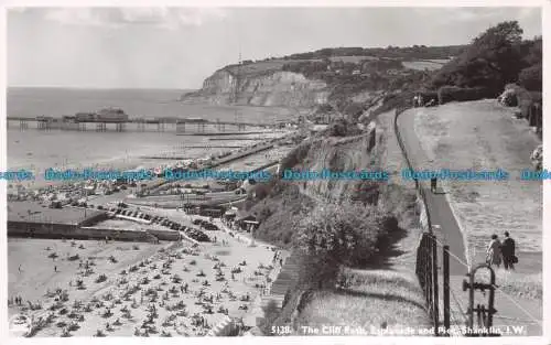 R143438 5128. The Cliff Path. Esplanade und Pier. Schaftlin. I.W.RP. Nahe