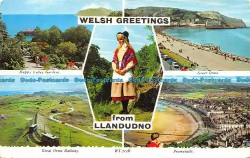 R143460 Welsh Greetings from Llandudno. Valentinstag. 1970. Multi View