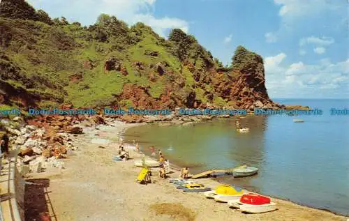 R143179 Watcombe Beach. Torquay. Devon. Jarrold. Cotman Color Serie