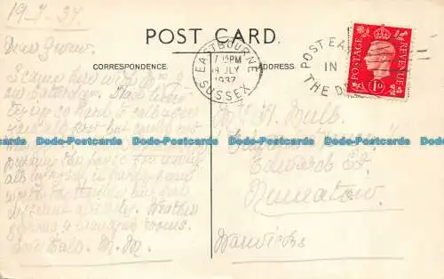 R143321 Beachy Head und Leuchtturm. Eastbourne. 1937