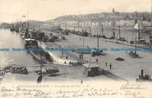 R142630 Boulogne Sur Mer. Vue generale du Port. LL. 1905
