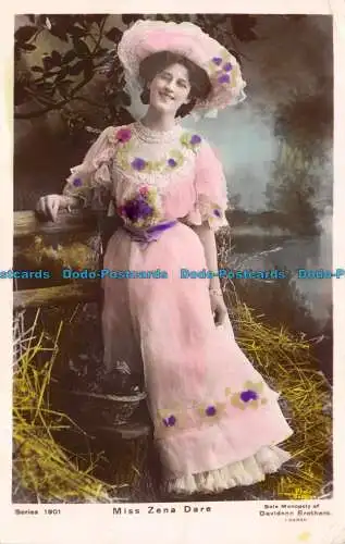 R143386 Serie 1901. Miss Zena Dare. Davidson Bros. Real Photographic Series