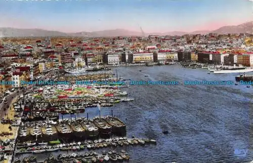 R143711 Marseille. Panorama du Port. Verspätet. 1955