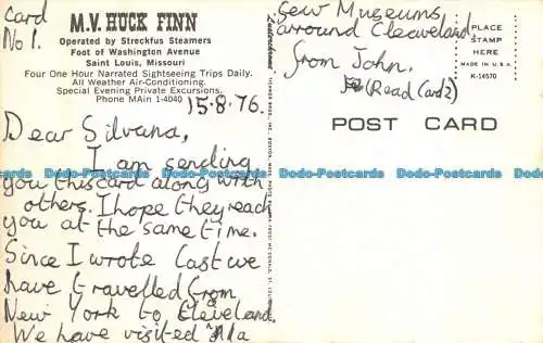 R143865 M.V. Huck Finn. Streckfus Dampfer. Am Fuße der Washington Avenue. Saint Lo