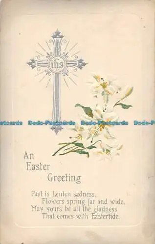 R162680 Ein Ostergruß. Blume und Kreuz. W. und K. London