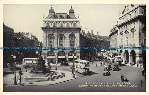 R164753 Piccadilly Circus. London. Zeigt Regent St. und Piccadilly