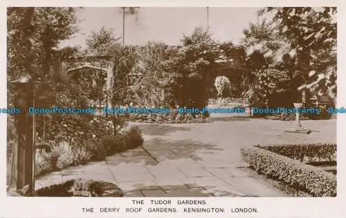 R166548 The Tudor Gardens. The Derry Roof Gardens. Kensington. London. Derry und