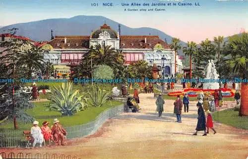 R166665 101. Schön. Une Allee des Jardins et le Casino. LL. Eine Gartengasse und Ca