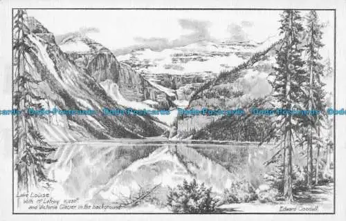 R166300 Lake Louise mit Mt. Lefroy und Victoria Gletscher im Hintergrund. Edwa