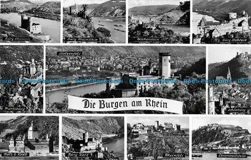 R166750 Die Burgen am Rhein. RP. Nr. A 8691 Z. Fotoprint. Multi View