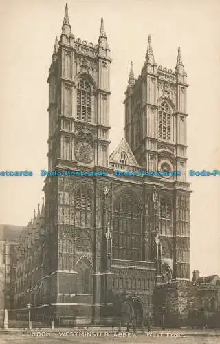 R166763 London. Westminster Abbey. Westfront. C. F. Castle. Lesco