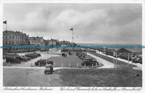 R166367 Nordseebad Buxhaven Duhnen. Blick auf Konzertplatz m. Lesehalle u. Stran