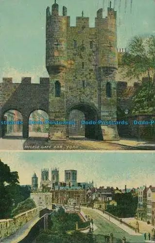 R166423 Mickle Gate Bar. York und York von der Stadtmauer. 1925
