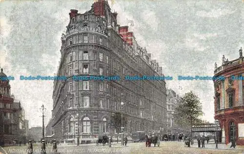 R166843 Northumberland Avenue und Hotel Metropole. London. 1907