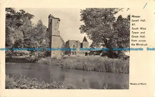 R166456 Minster Lovell Hall. A1. Südwestturm und Großer Saal von der anderen