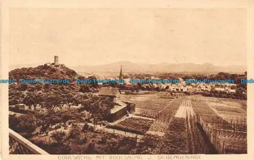 R166475 Godesberg mit Godesburg J. Siebengebirge. K. T. F. Photogravur