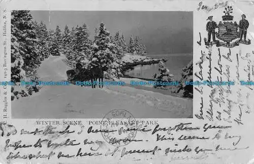 R166920 Winterszene. Point Pleasant Park. H. Ruggles. 1905