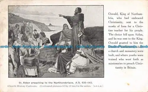 R166940 St. Aidan predigt an die Northumbrianer 635 642 n. Chr. Kirchengeschichte C
