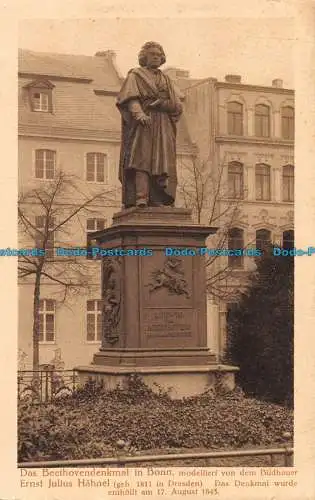 R167296 Das Beethovendenkmal in Bonn. Ernst Julius Hahnel. Beethovenhaus Bonn