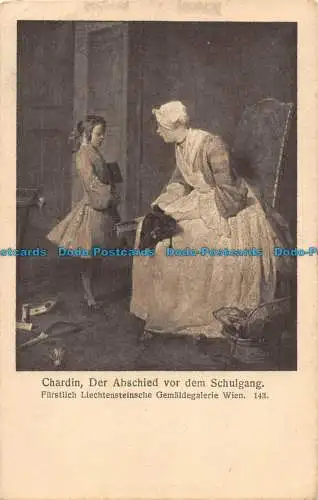 R167325 Chardin. Der Abschied vor dem Schulgang. Furstlich Liechtensteinsche Gem