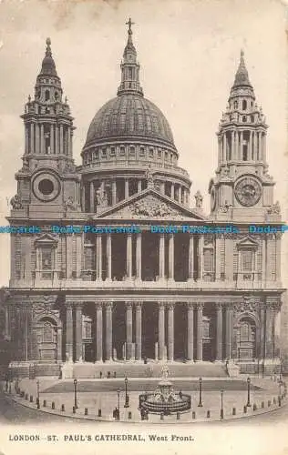 R167358 London. St. Pauls Cathedral. Westfront. The London Stereoscopic Company