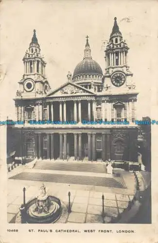 R167551 St. Pauls Cathedral. Westfront. London. Selfredge. 1916