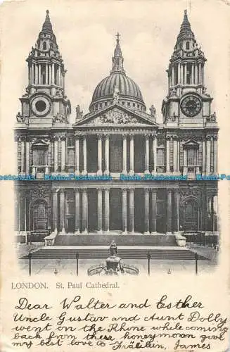 R167584 London. St. Paul Cathedral. Deyring Honnest London. 1904