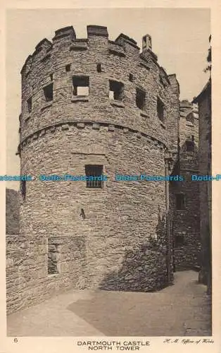 R167818 Dartmouth Castle. Nordturm. H. M. Office of Works. Der Rembrandt Inta