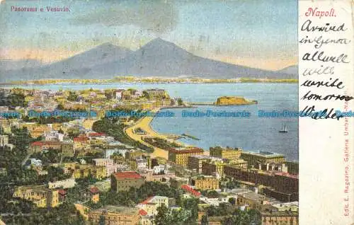 R658820 Napoli. Panorama e Vesuvio. E. Ragozino