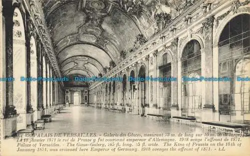 R659639 Schloss Versailles. The Glass Gallery. LL. 49. Levy et Neurdein Reunis