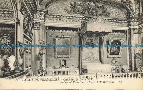 R659640 Schloss Versailles. Louis XIV Schlafzimmer. LL. 47. Levy et Neurdein Reunis