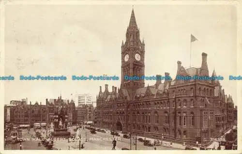 R658992 Manchester. Rathaus. Albert Square. Valentinstag. Fototyp. 1951