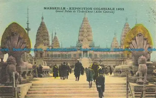 R659118 Marseille. Exposition Coloniale. Grand Palais de l Indo Chine. Allee Cen