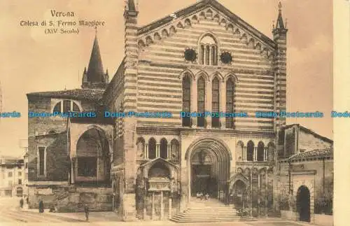 R659881 Verona. Chiesa di S. Fermo Maggiore. XIV secolo. Wagen. Anon. A. Mondador