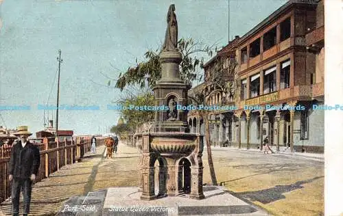 R182541 Port Said. Statue Queen Victoria. Ephttimios Freres