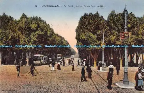 R182611 Marseille. Le Prado vu du Rond Point. EL