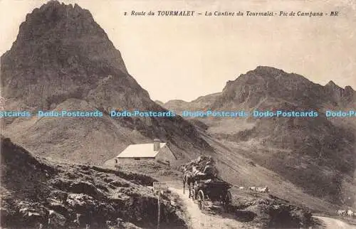 R182022 Route du Tourmalet. La Cantine du Tourmalet. Pic de Campana. BR. Block fr