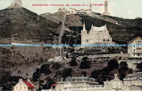 R182767 Barcelona. Panorama del Funicular al Tibidabo. Nr. 22 y 23. Misse H. Bar